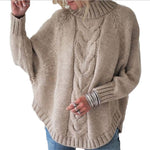 Pull en maille torsadé oversize pour femme