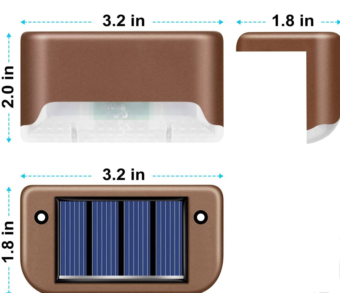 Lot de lampes solaires LED étanches