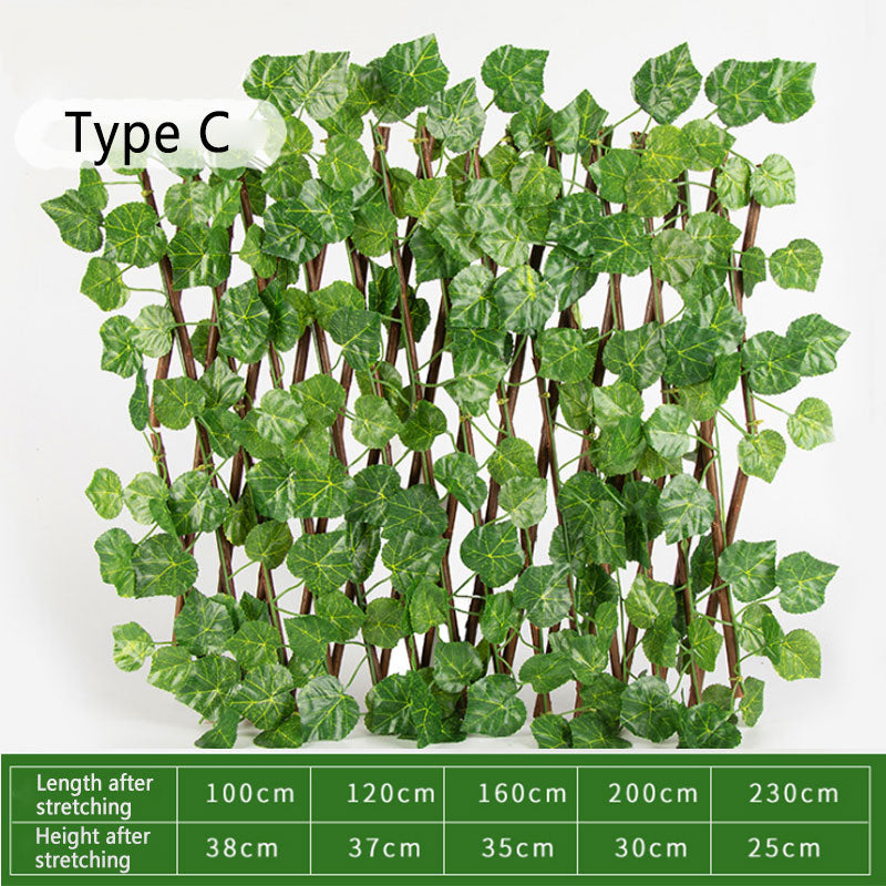 Clôture de jardin extensible en plantes artificielles