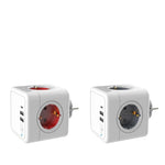Multiprise cube 4 prises + 3 ports USB