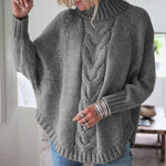 Pull en maille torsadé oversize pour femme