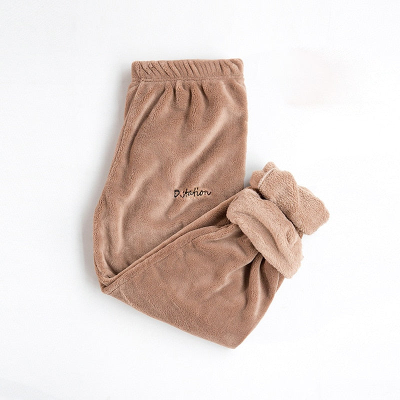 Ensemble pyjama femme chaud et confortable en flanelle