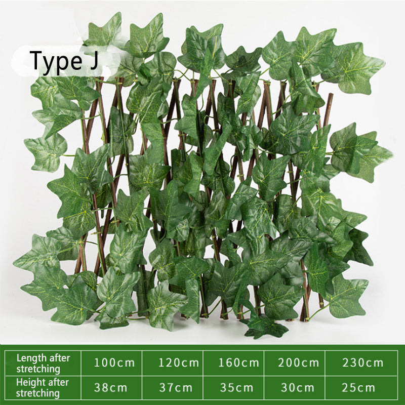 Clôture de jardin extensible en plantes artificielles