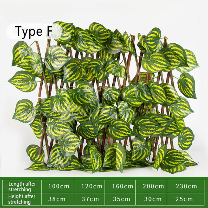 Clôture de jardin extensible en plantes artificielles