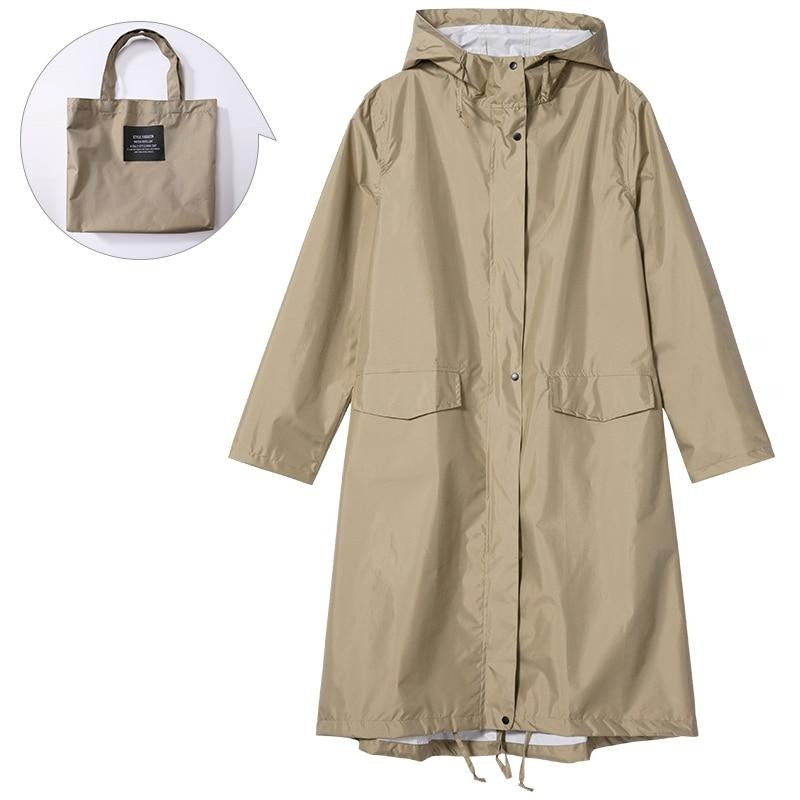 Imperméable à capuche pour femme