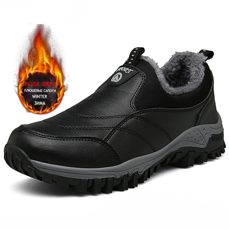 Chaussures chaudes sans lacets - anti dérapantes pour homme