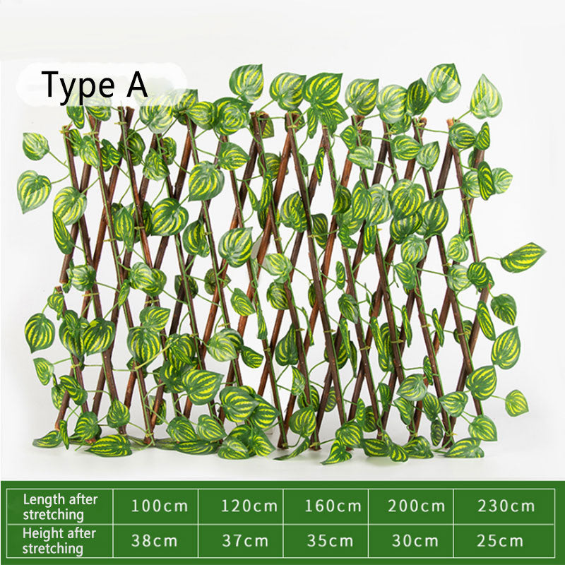 Clôture de jardin extensible en plantes artificielles