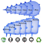 12x Couvercle en silicone extensible
