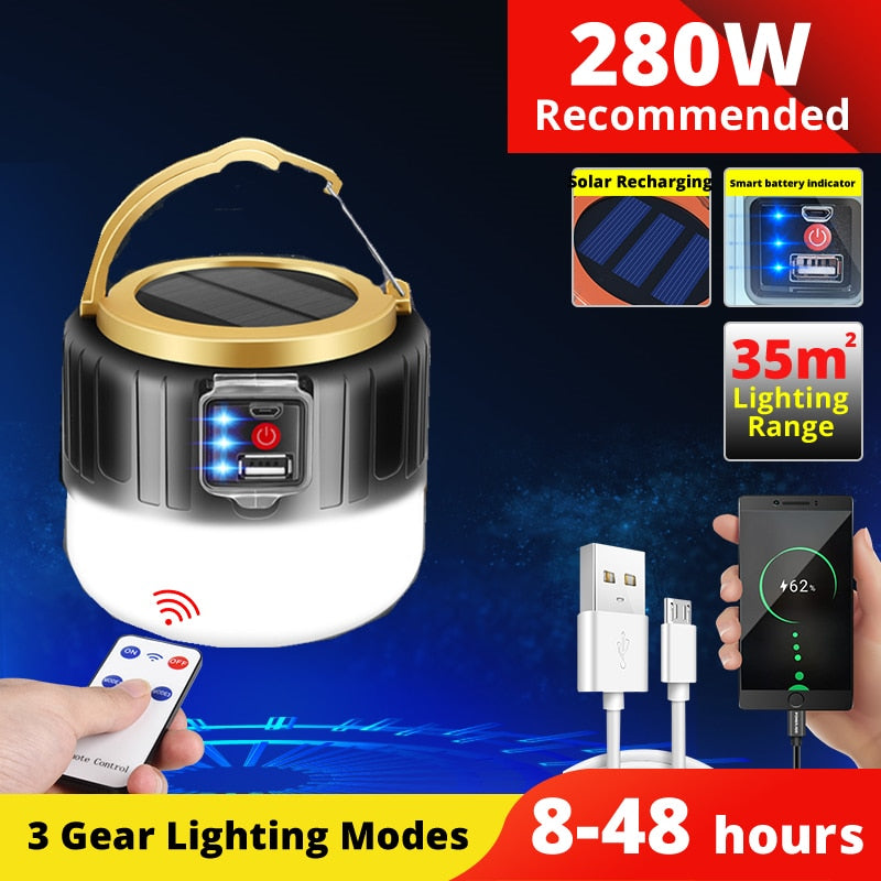 Lampe solaire LED avec télécommande