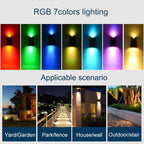 Lot de 4 Appliques murales solaires RVB