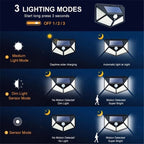 Lampe solaire extérieur - Système PIR