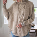 Pull en maille torsadé oversize pour femme