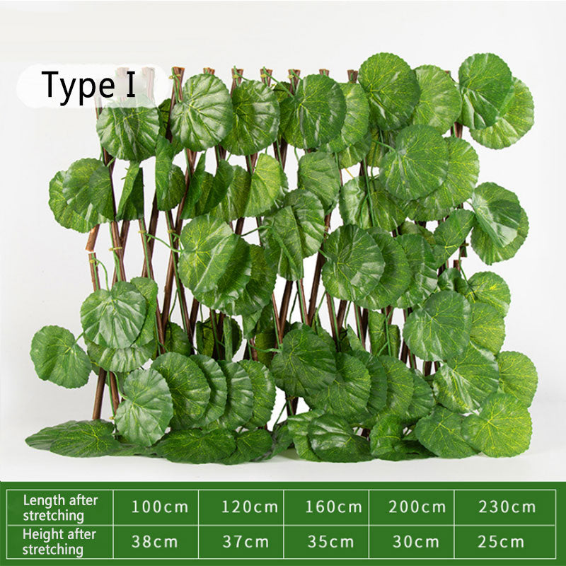 Clôture de jardin extensible en plantes artificielles