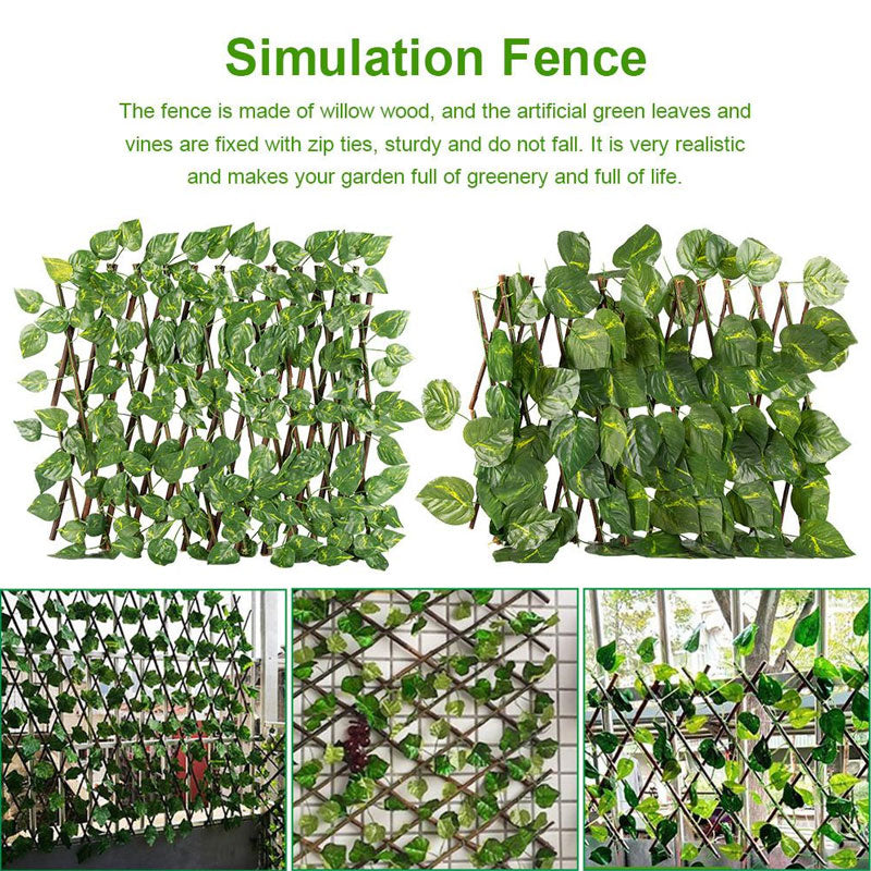 Clôture de jardin extensible en plantes artificielles