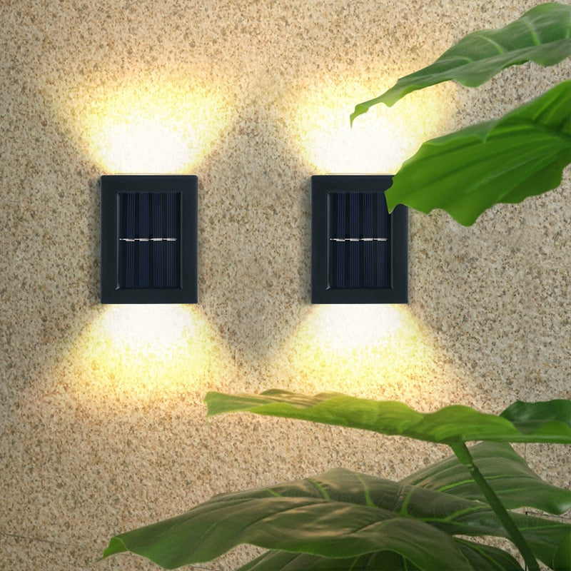Lot de 2 applique murale LED solaire