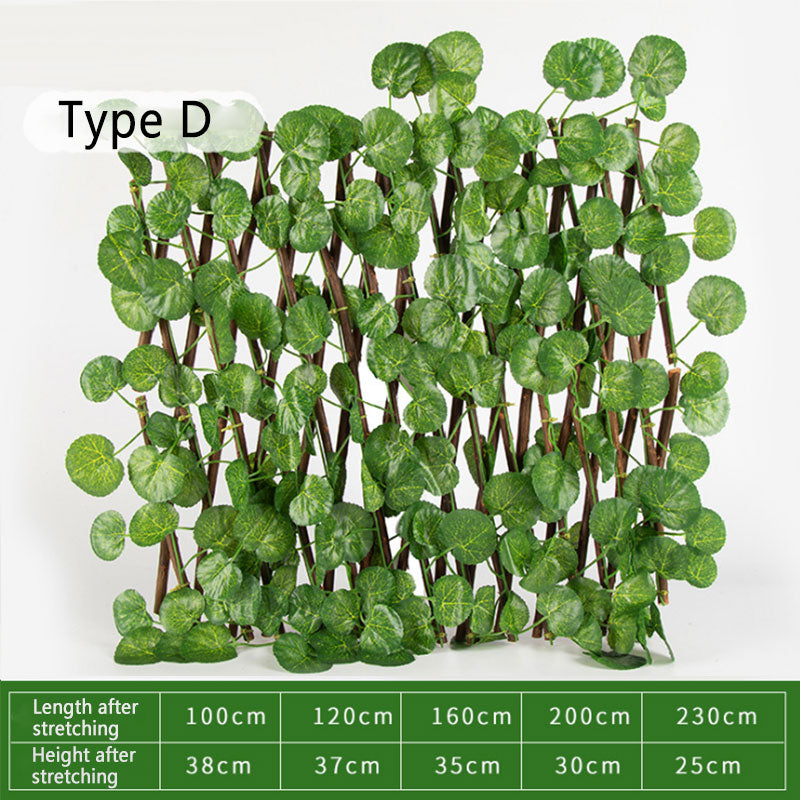 Clôture de jardin extensible en plantes artificielles