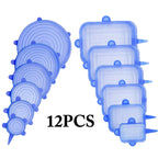 12x Couvercle en silicone extensible