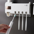 Support de brosse à dents à stérilisation UV 3 en 1