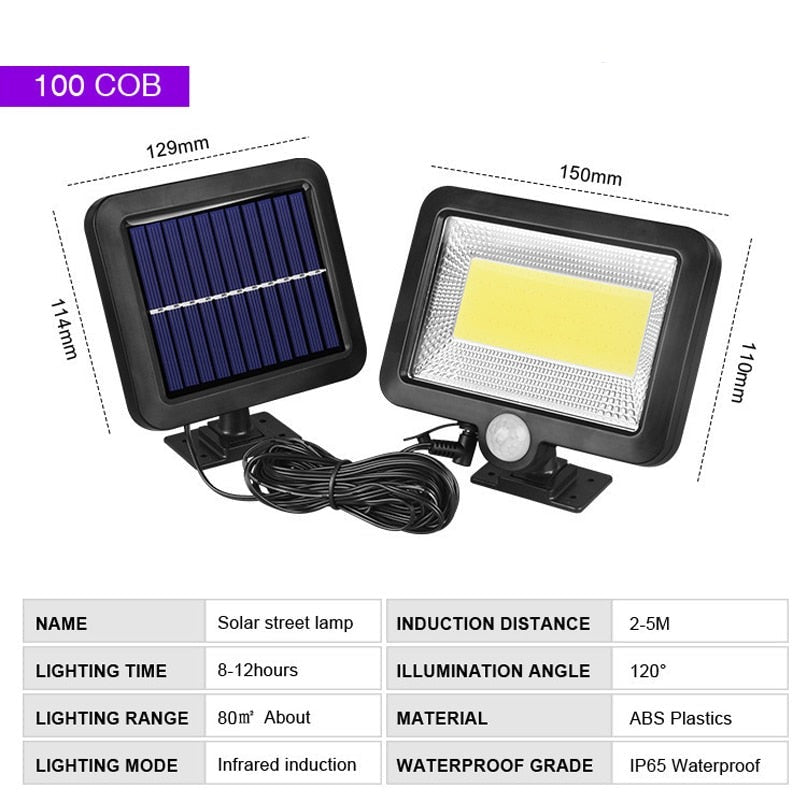 Lampe murale solaire étanche