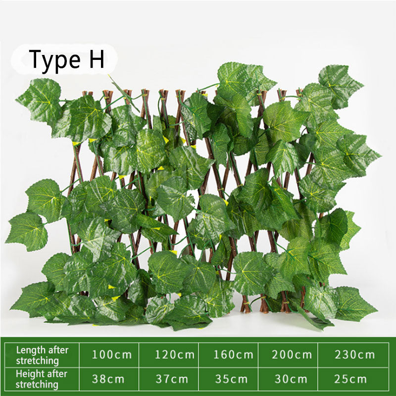Clôture de jardin extensible en plantes artificielles