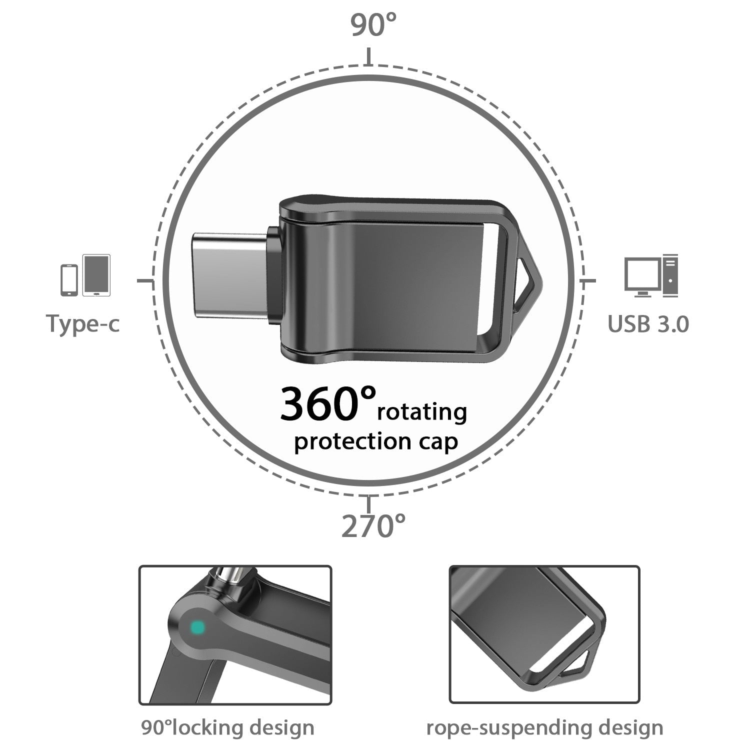 Mini clé USB / Type C 64 GB