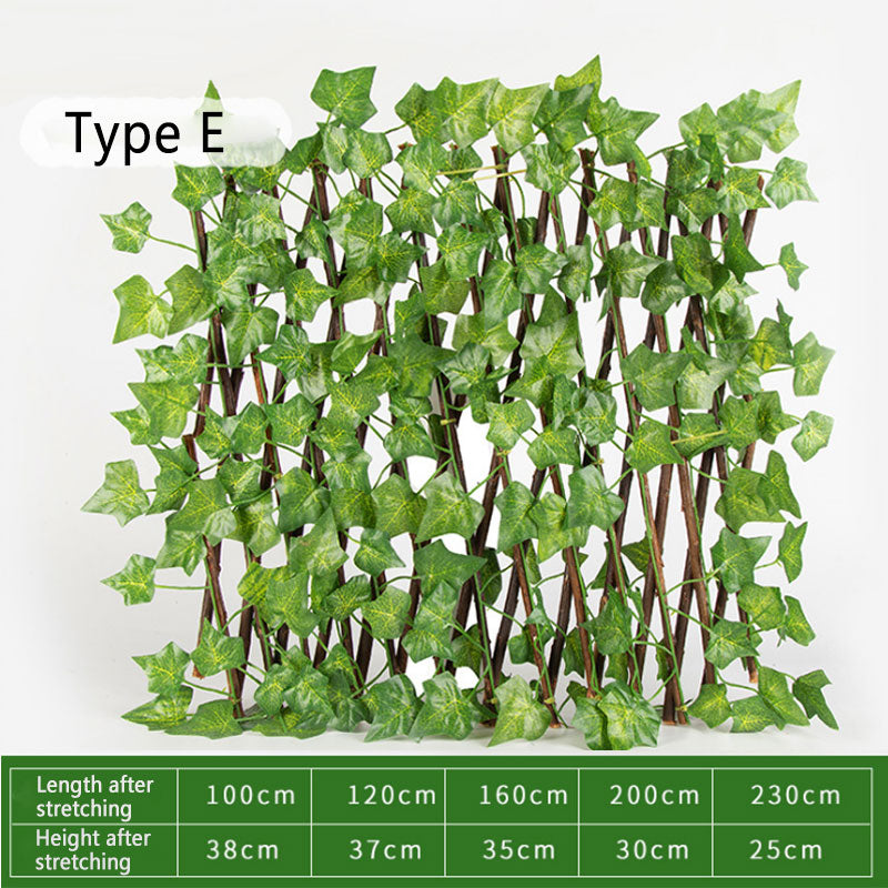Clôture de jardin extensible en plantes artificielles