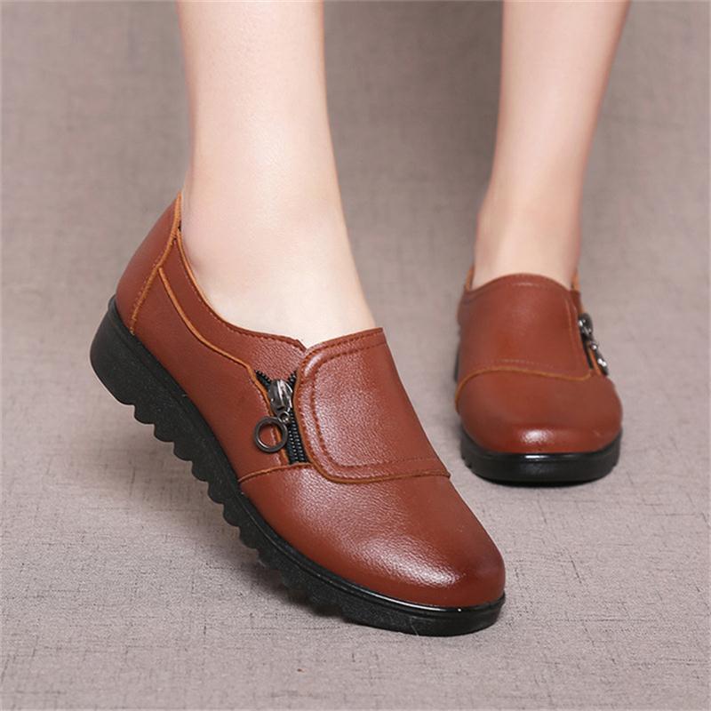 Mocassins à zip pour femme -  facile à enfiler