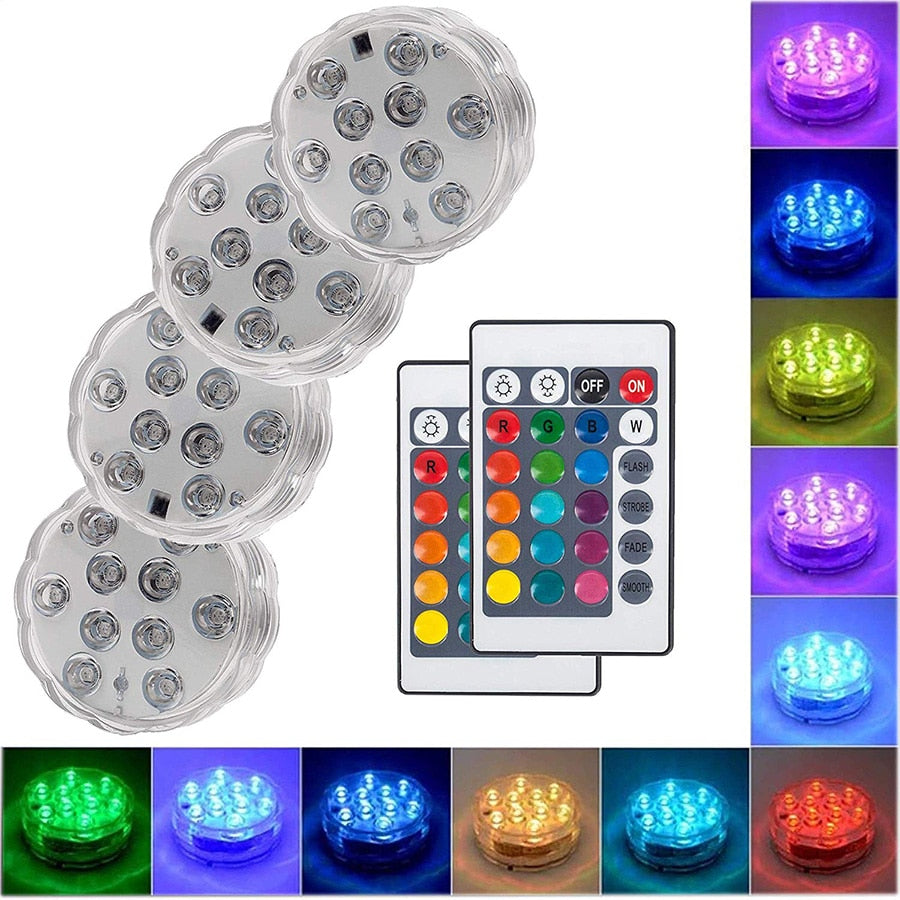 4x Lampe LED submersible