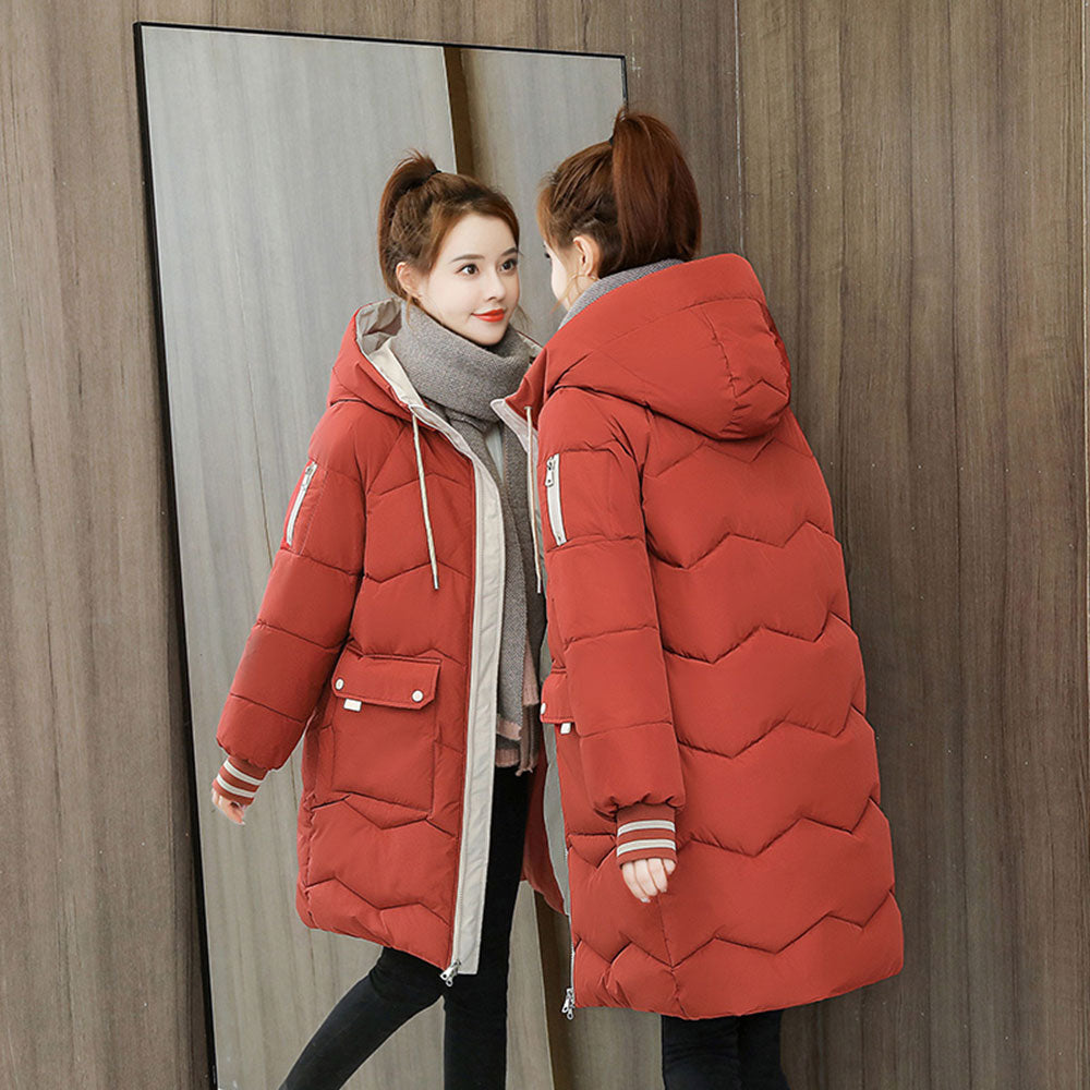 MAYA - Parka longue à capuche matelassée