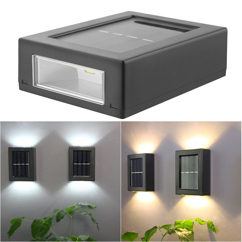 Lot de 2 applique murale LED solaire