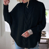 Pull en maille torsadé oversize pour femme