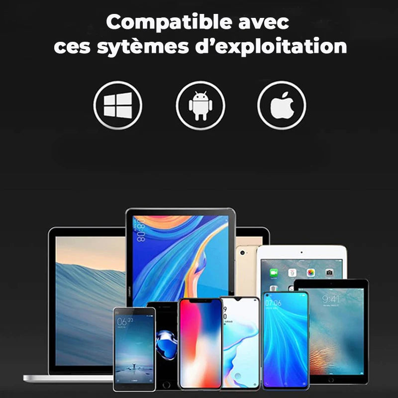 Clavier + pavé tactile 2en1 pliable