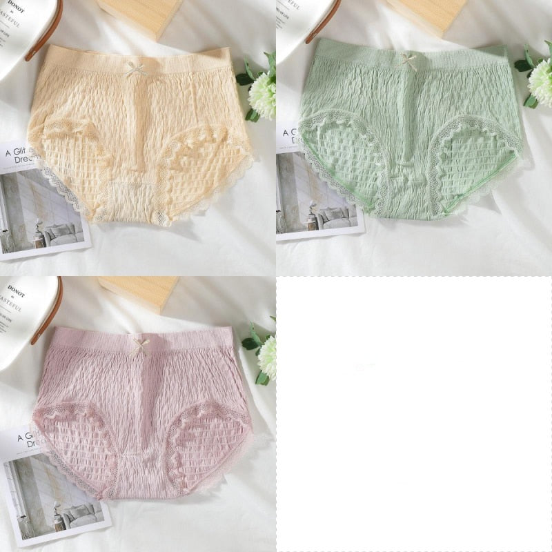 3x Culottes anti-bactériennes en coton pour femme
