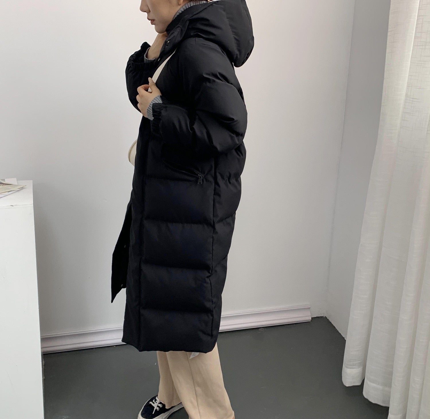 Frey - Veste longue matelassée pour femme