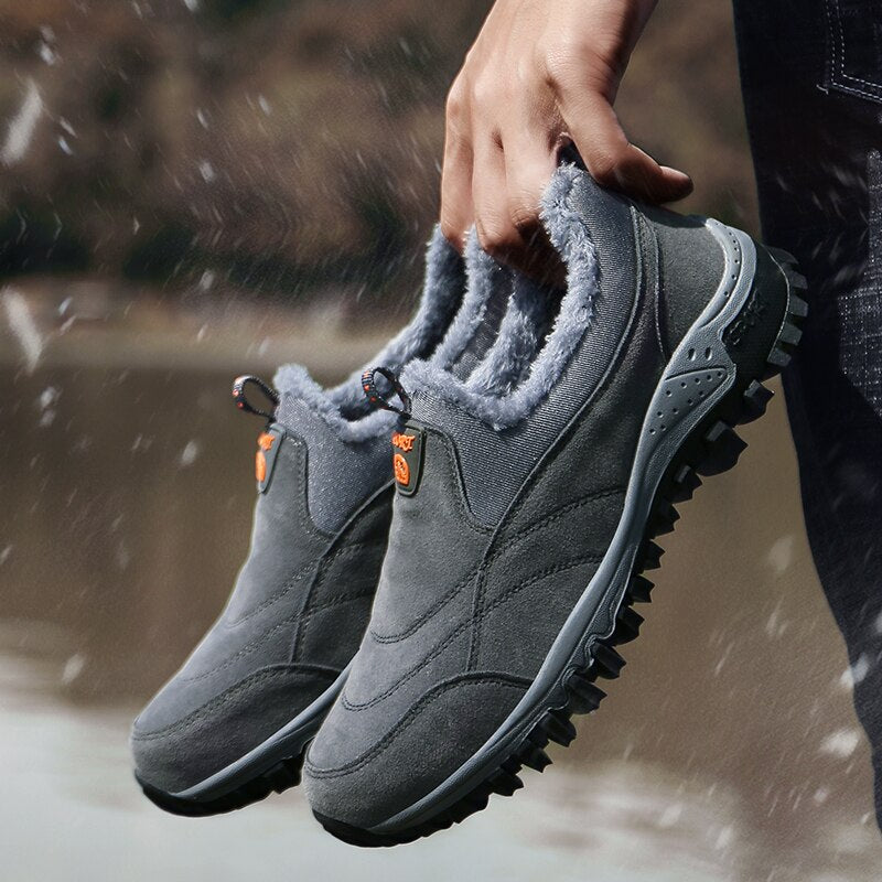 Chaussures chaudes sans lacets - anti dérapantes pour homme