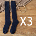 3x Paire de chaussettes longues en laine épaisse