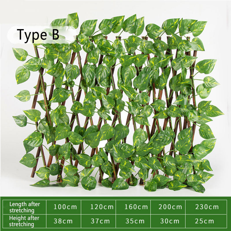 Clôture de jardin extensible en plantes artificielles