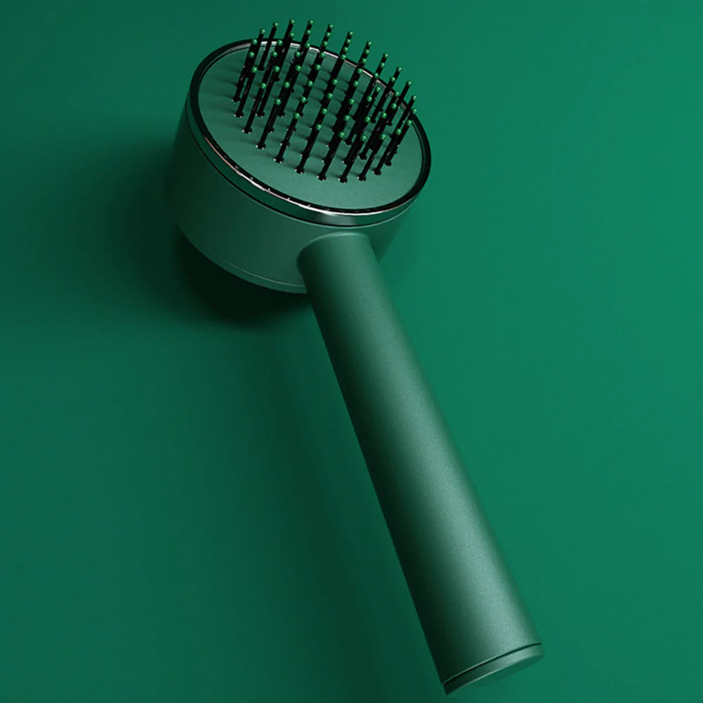 Brosse à cheveux auto nettoyante
