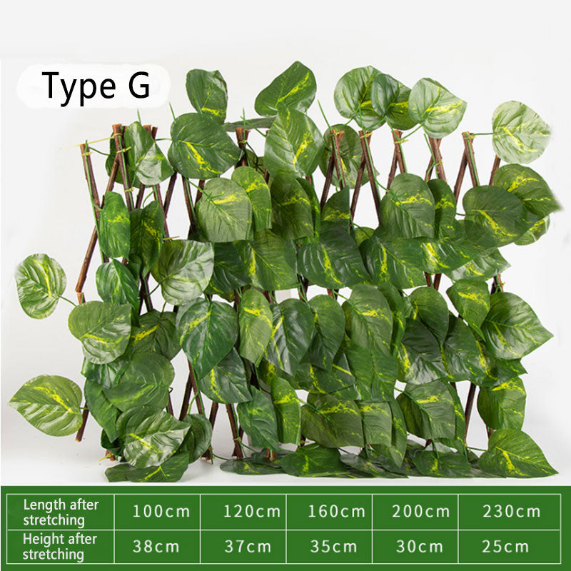 Clôture de jardin extensible en plantes artificielles