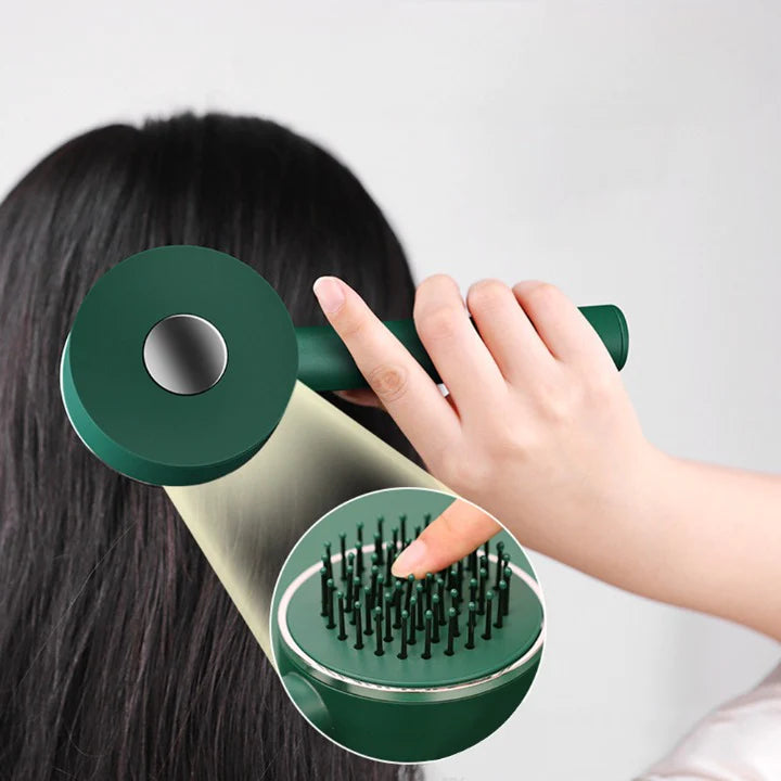 Brosse à cheveux auto nettoyante