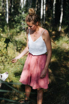 Léa - Débardeur Vintage en lin col V