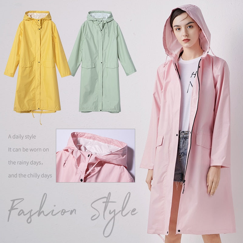Imperméable à capuche pour femme