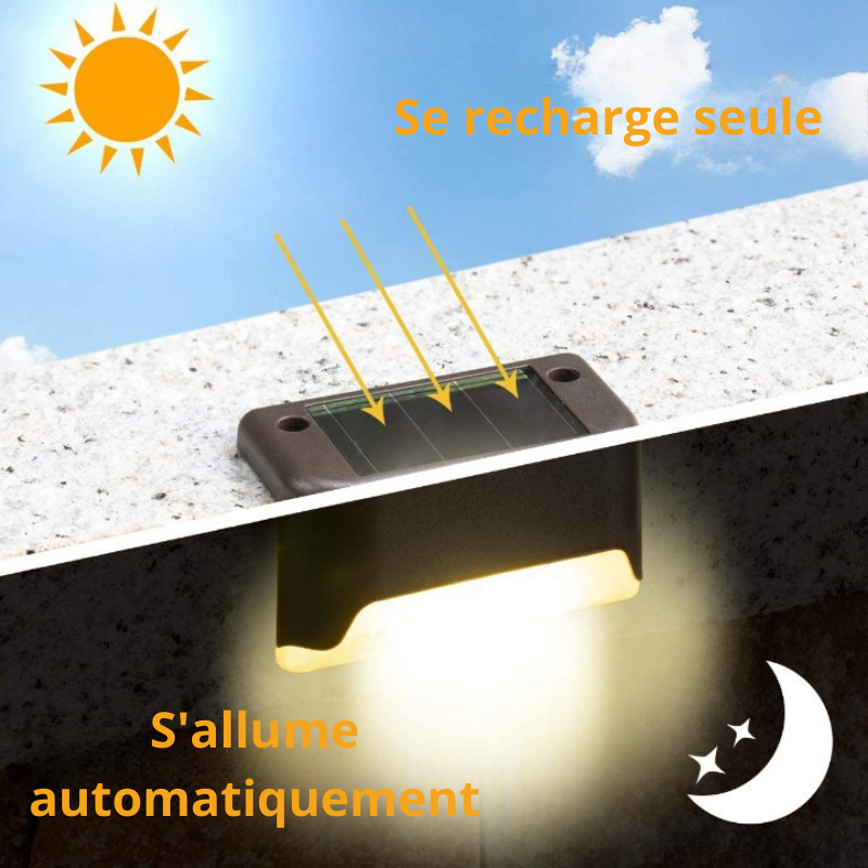 Lot de lampes solaires LED étanches