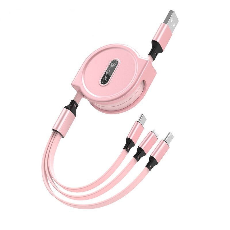 Câble USB rétractable 3 en 1 - [1 acheté = 1 OFFERT]