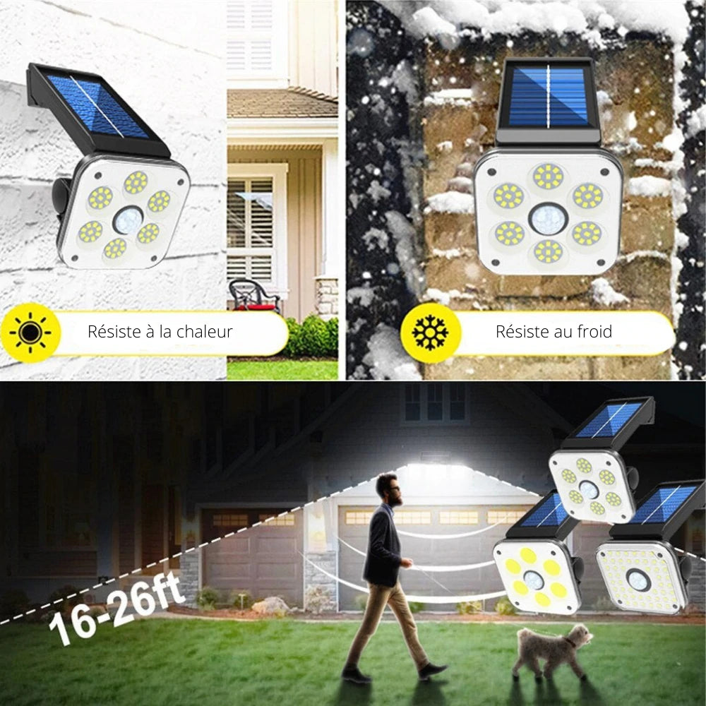 Applique murale LED Solaire - Détecteur de mouvement