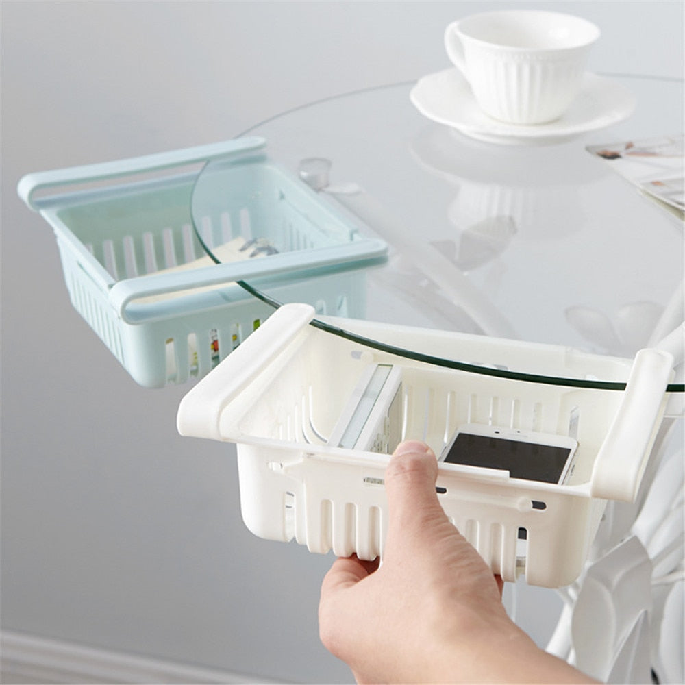 Lot de 2 paniers de rangement extensible pour réfrigérateur
