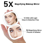 Mini miroir de maquillage LED USB