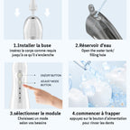Irrigateur buccal à pression variable avec réservoir d'eau