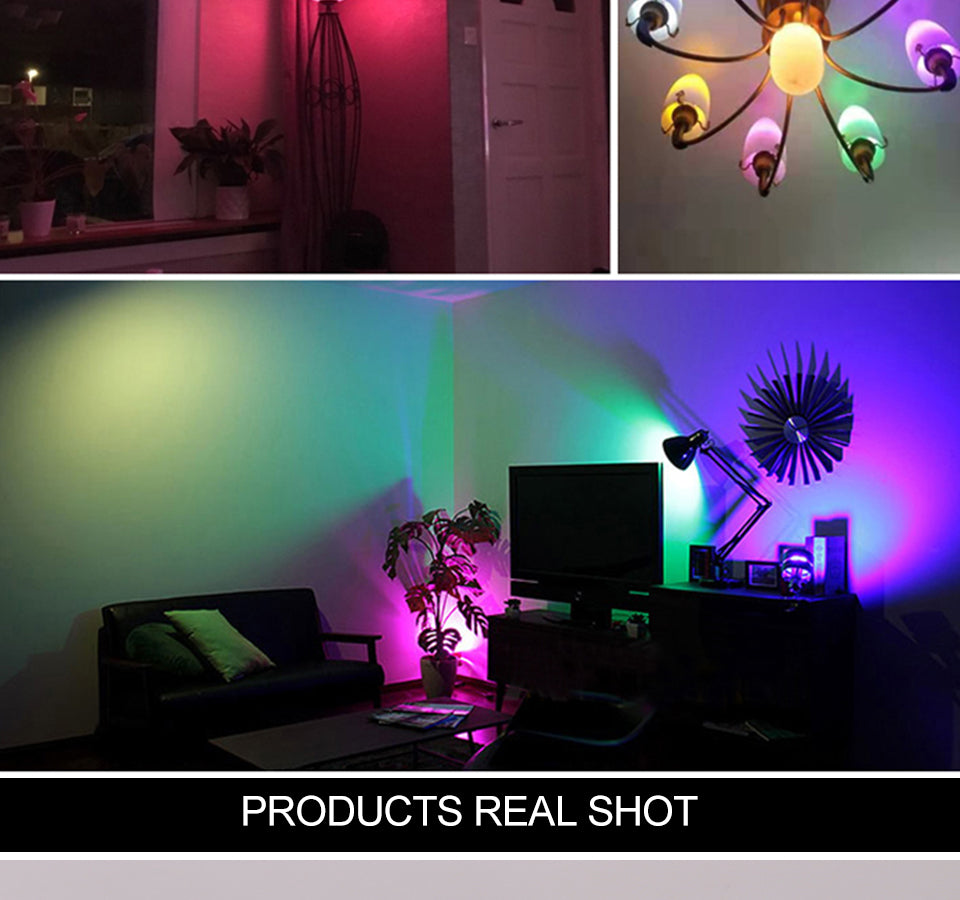 Lot de 2 ampoules RGB avec télécommande