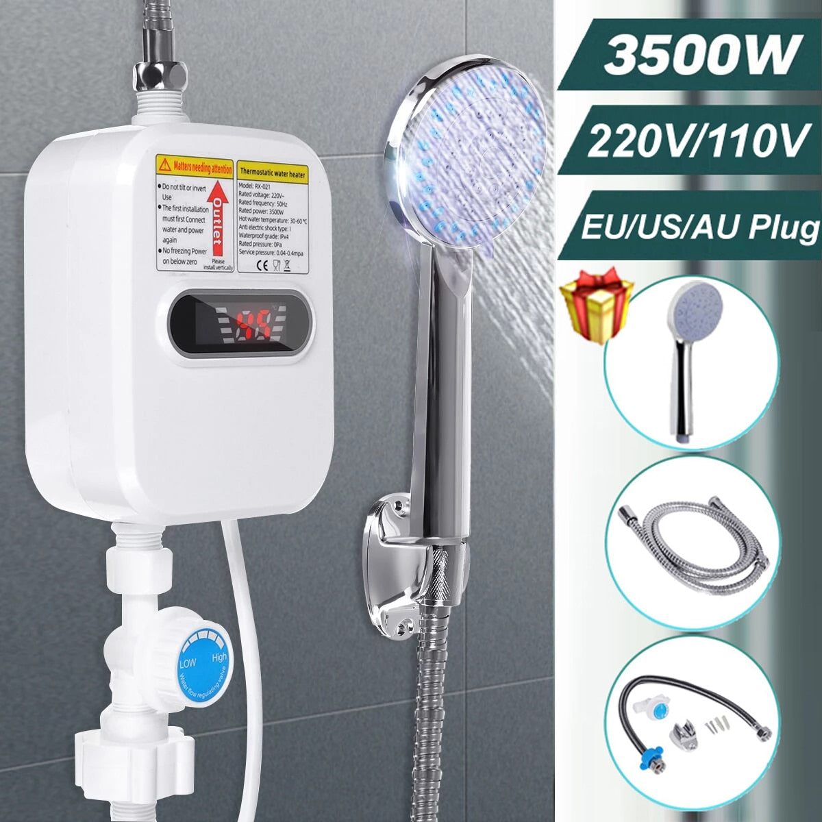 Mini chauffe-eau électrique pour salle de bain